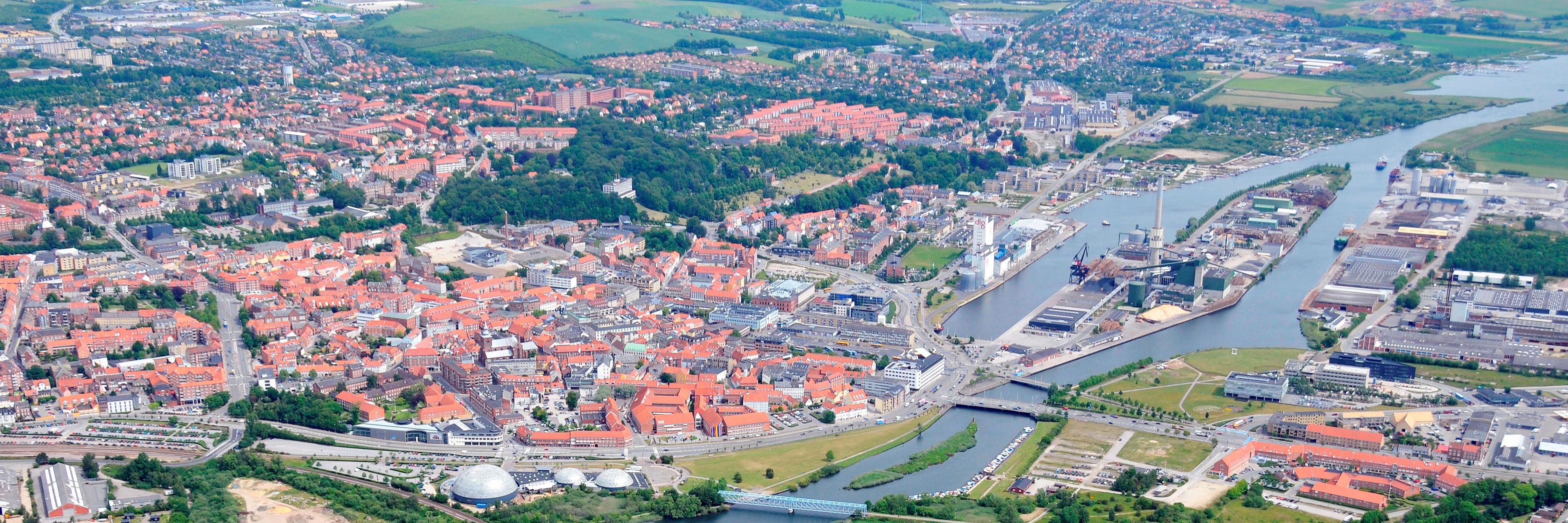 Randers set fra luften