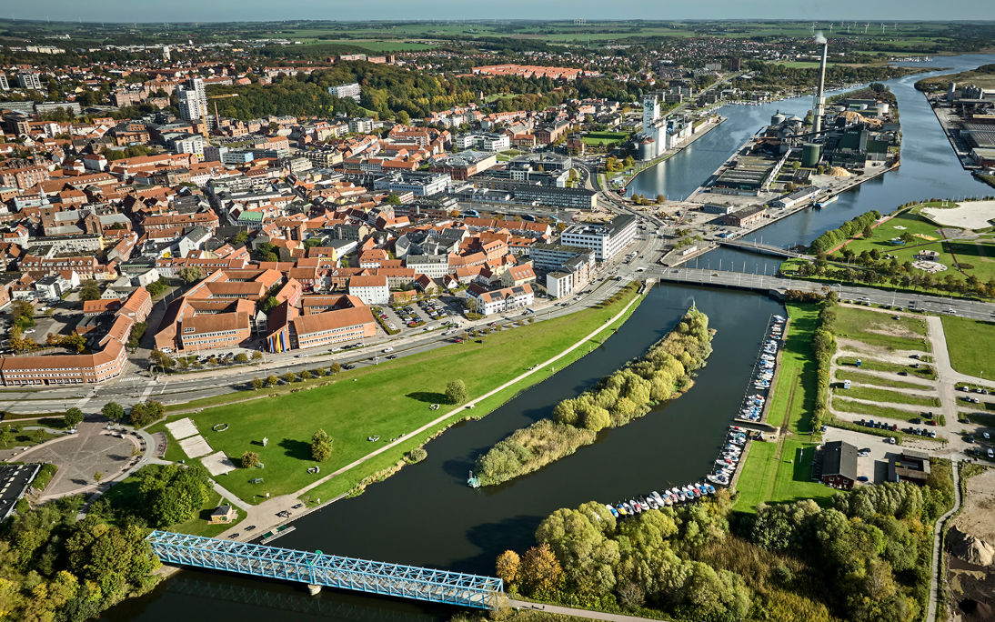 Randers Havn fra luften