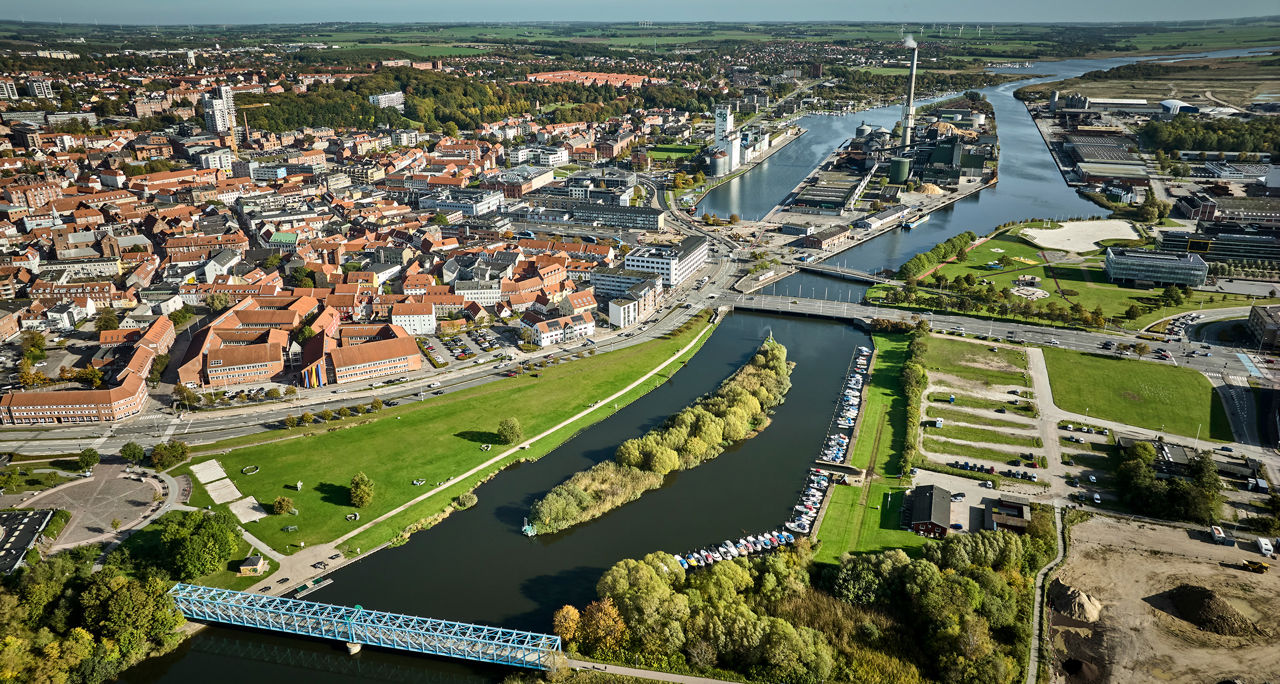 Randers Havn fra luften