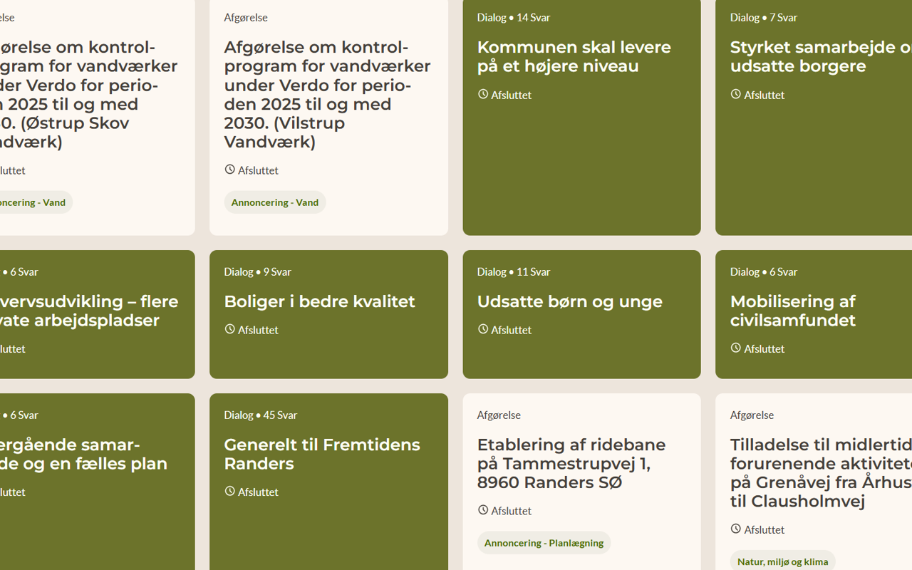 Inputsider til Fremtidens Randers på høringsportalen