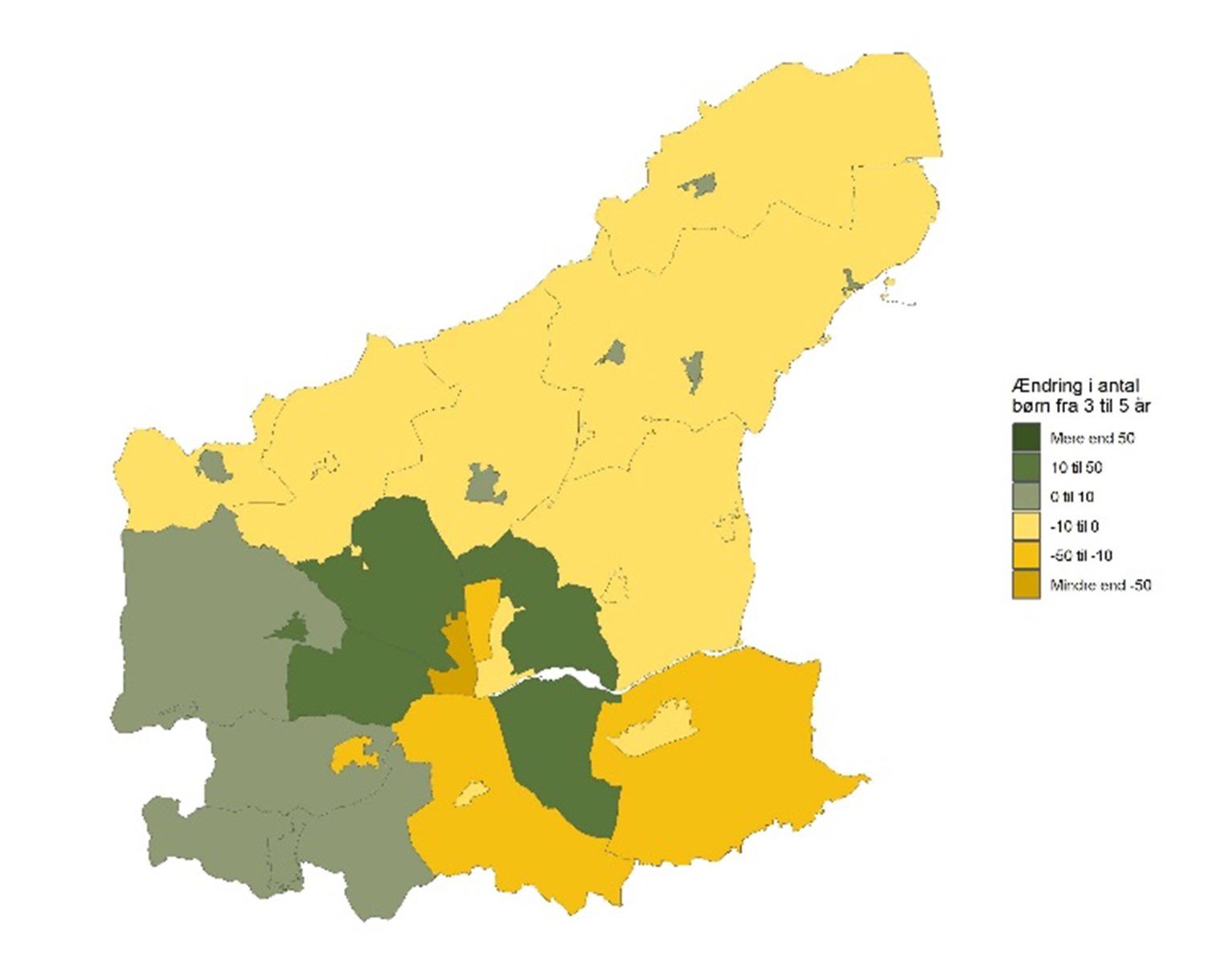 De 3-5-årige - Forventet udvikling fra 2026 til 2035 - antal