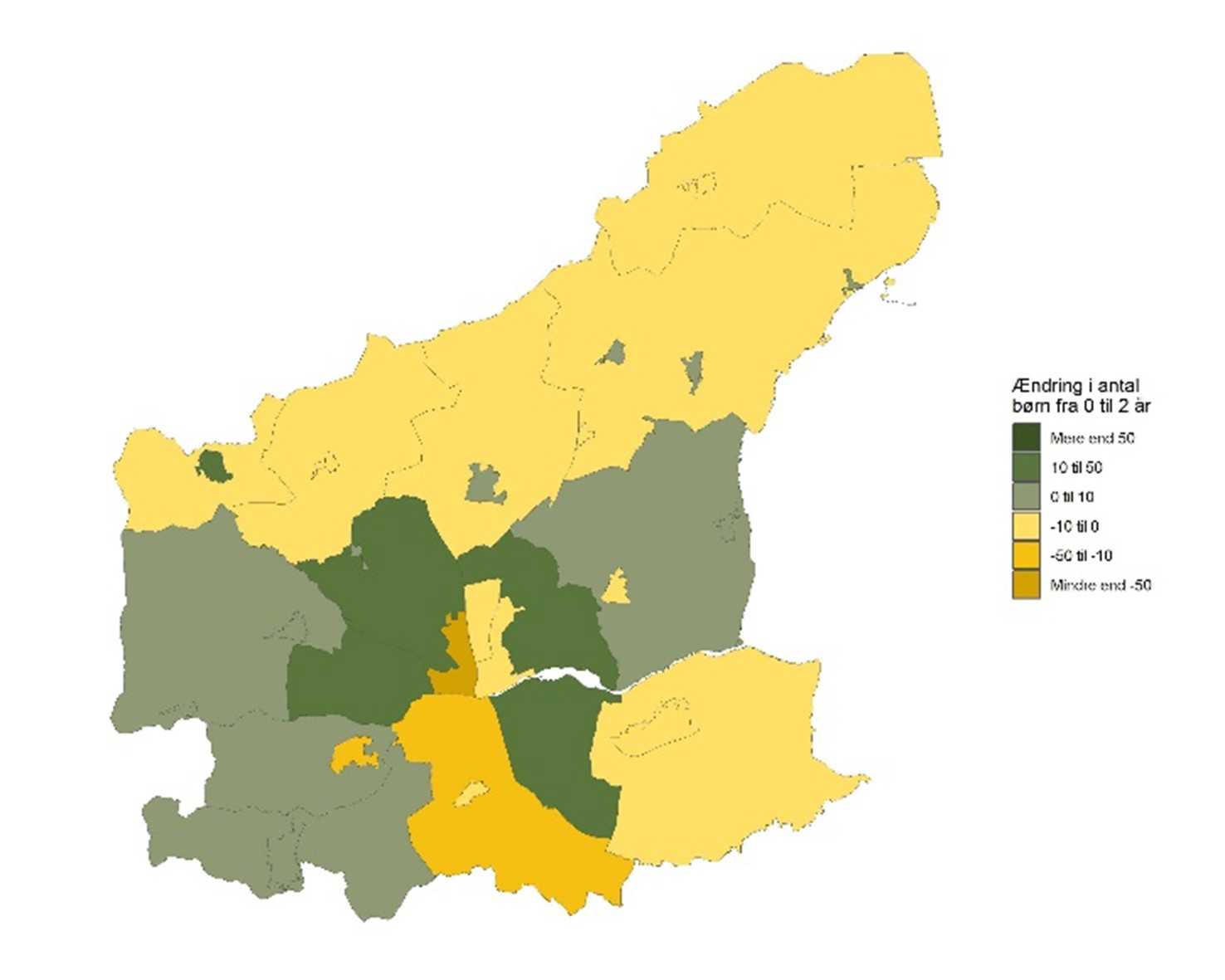 De 0-2-årige - Forventet udvikling fra 2026 til 2035 - antal