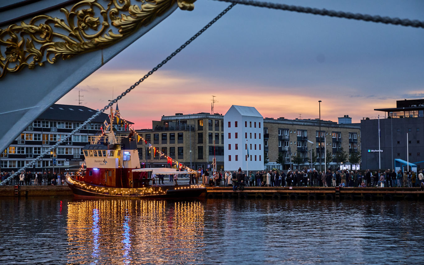 Dronningebesøg i Randers Kommune - på havnen