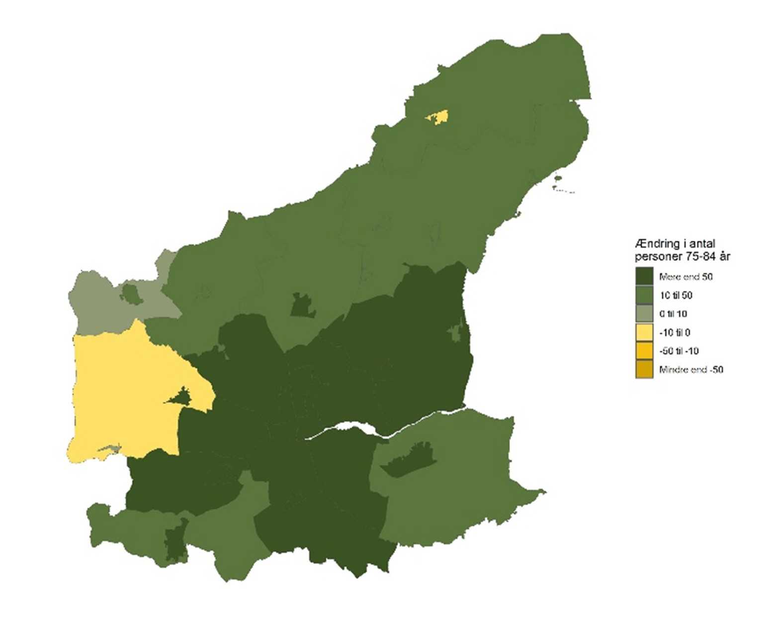 De 75-84-årige - Historisk udvikling fra 2016 til 2025 - antal